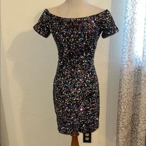 Multi color sequined dress